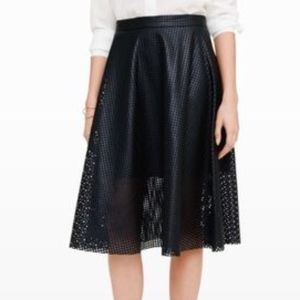 Club Monaco Faux Leather Midi Skirt